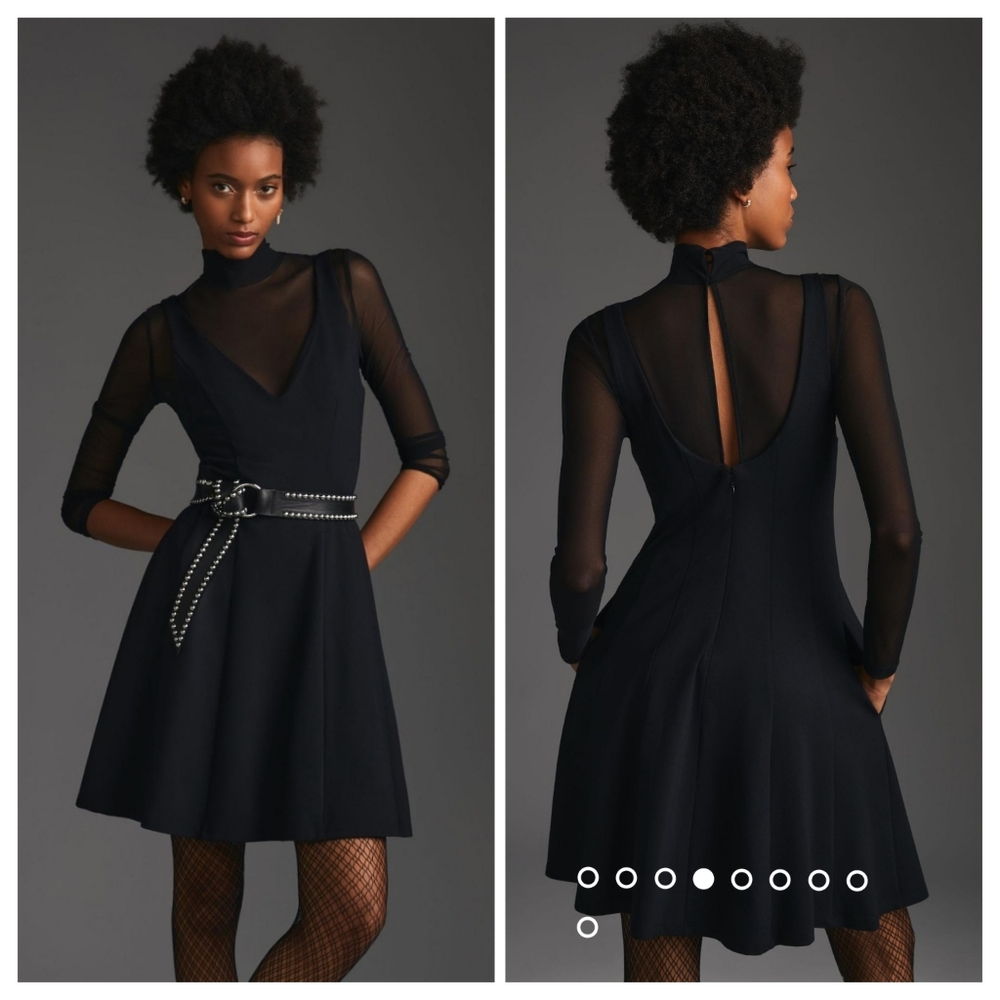 Maeve by Anthropologie Layered Sheer Mini Dress